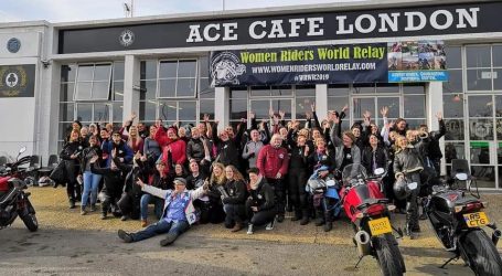 Women Riders World Relay successfully arrives at the ACE Café!